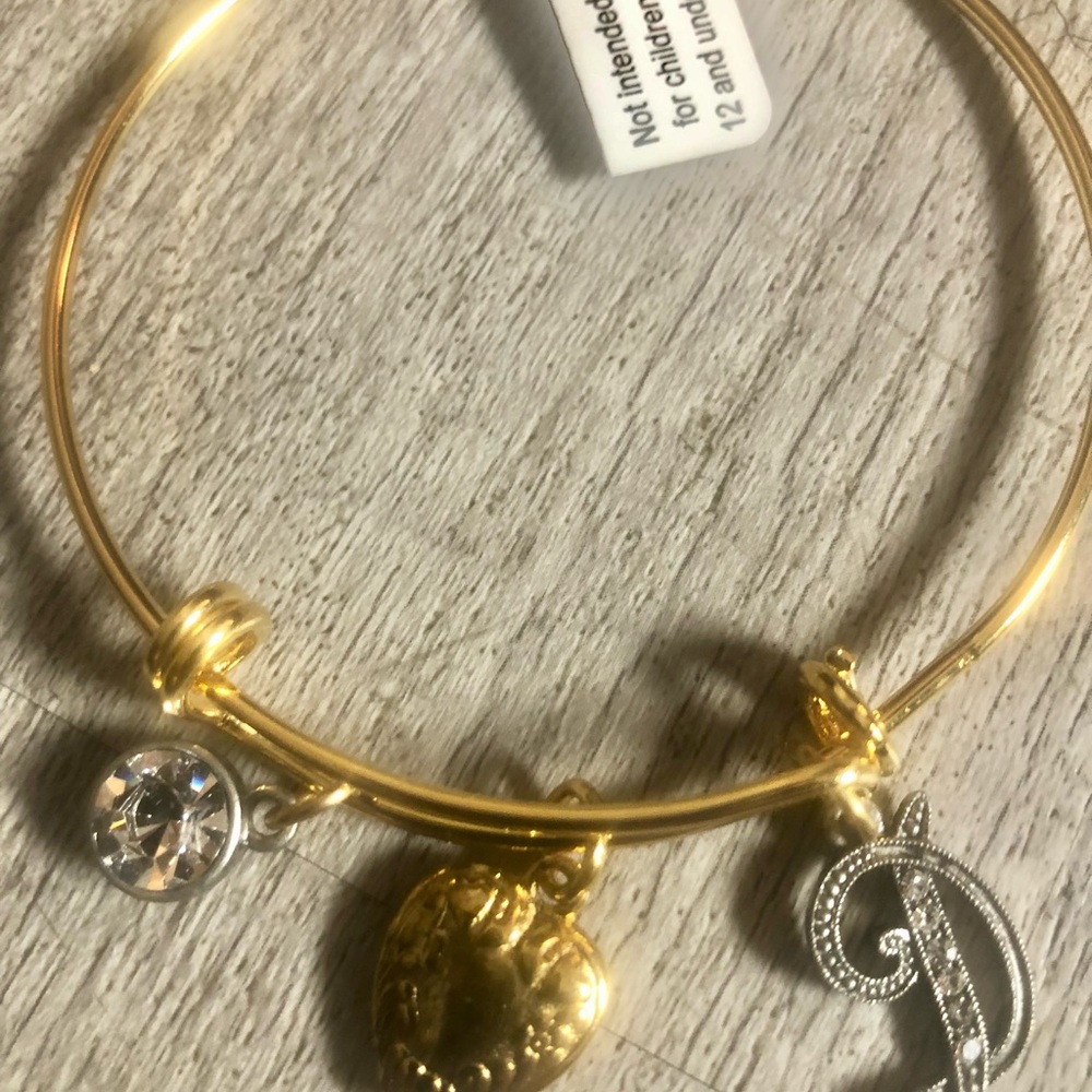 14k gold dipped bracelet letter D